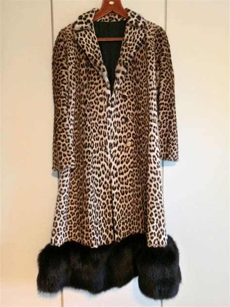 leopard real fur coat|vintage real leopard coat.